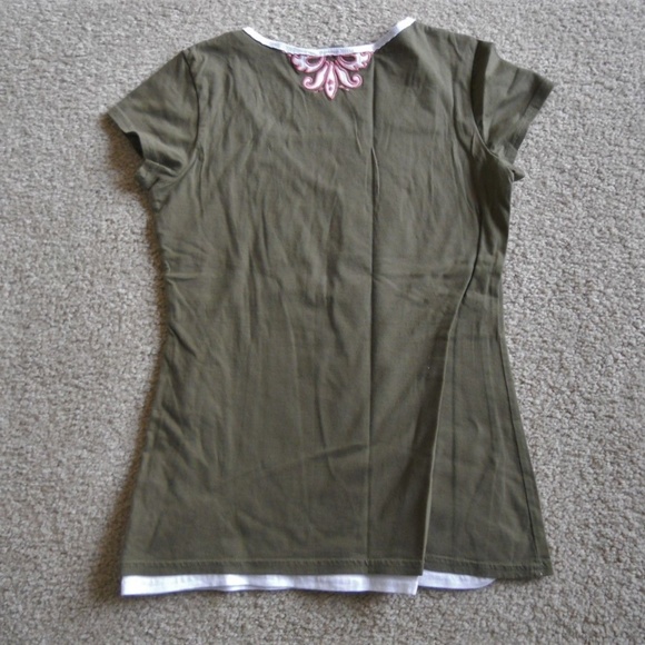 Athleta Cotton Pullover Top size XS Olive - Picture 3 of 3